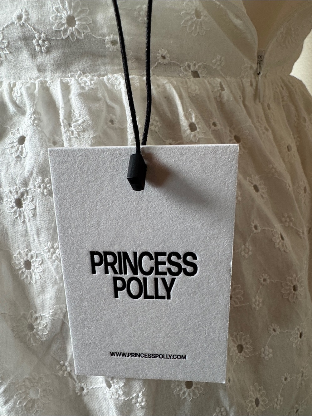 NWT Princess Polly Mckilah Mini Dress White Eyelet Bustier Graduation Sundress 2 - Picture 6 of 7